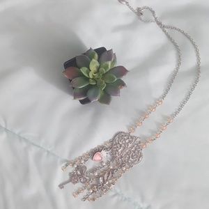 GUESS Silver Dangling Necklace with Charms